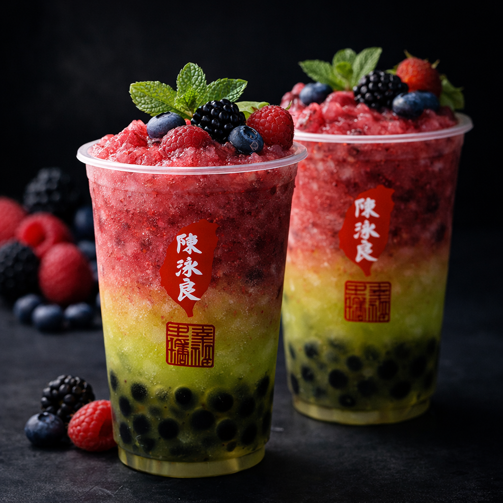Fruit Of Forest Slushies With Green Tea Xing Fu Tang